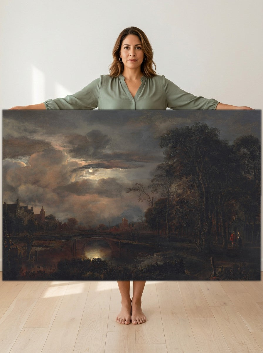 Held for scale — 36 x 24 inch canvas