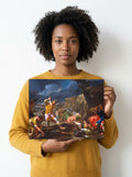 Held for scale — 10 x 8 inch canvas