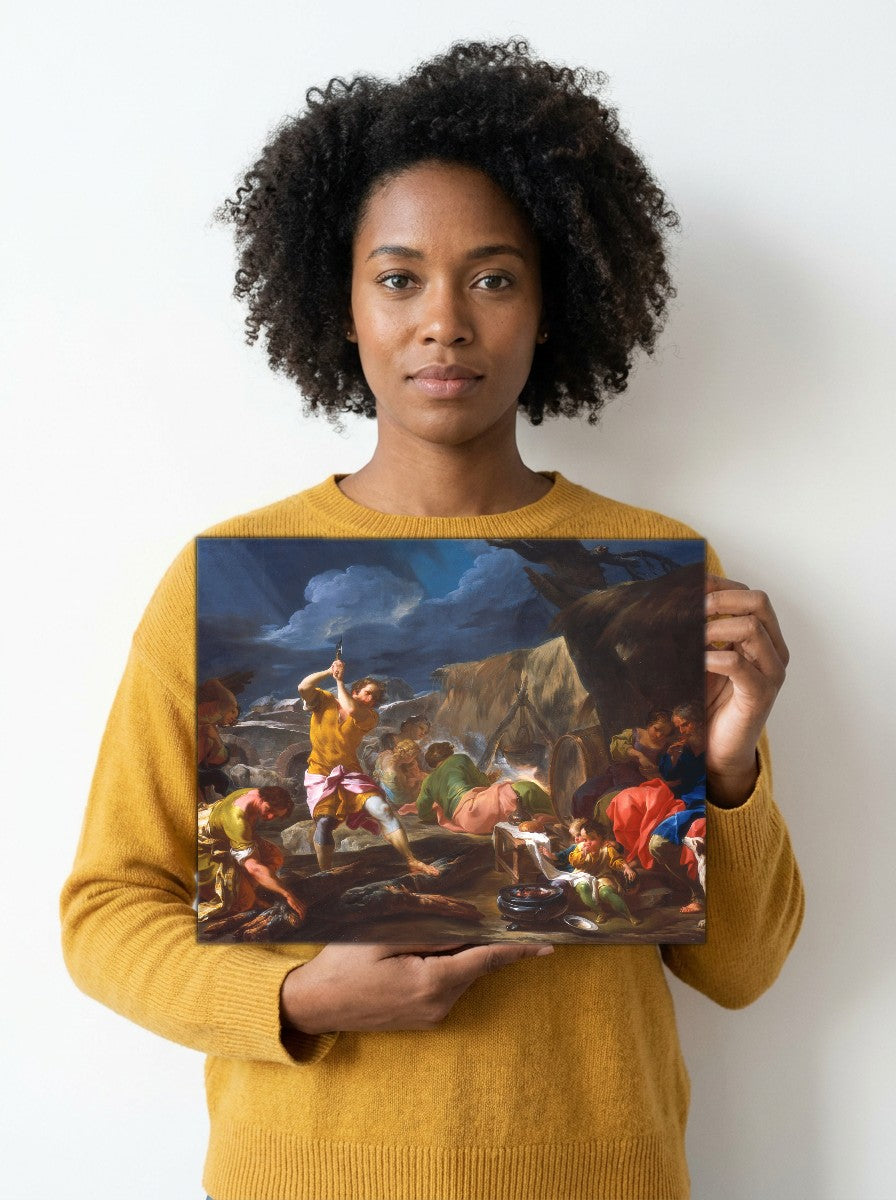 Held for scale — 10 x 8 inch canvas