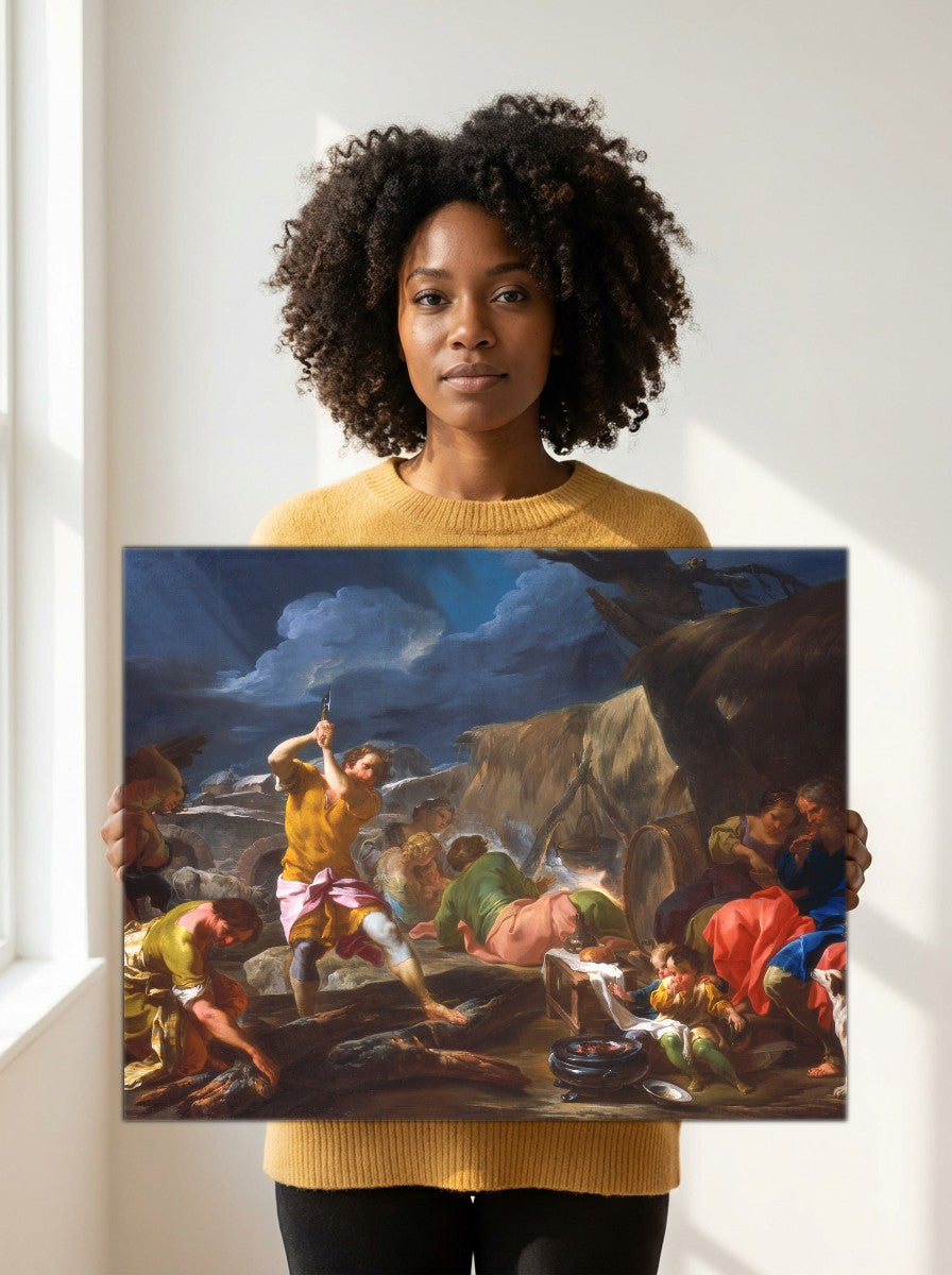 Held for scale — 24 x 18 inch canvas
