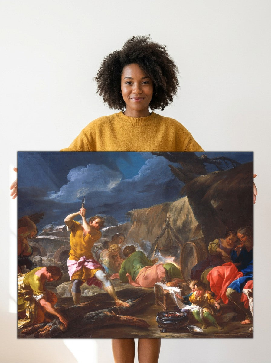Held for scale — 36 x 24 inch canvas