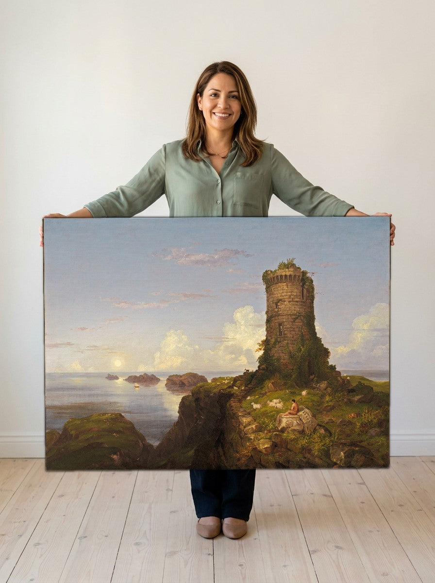 Held for scale — 36 x 24 inch canvas