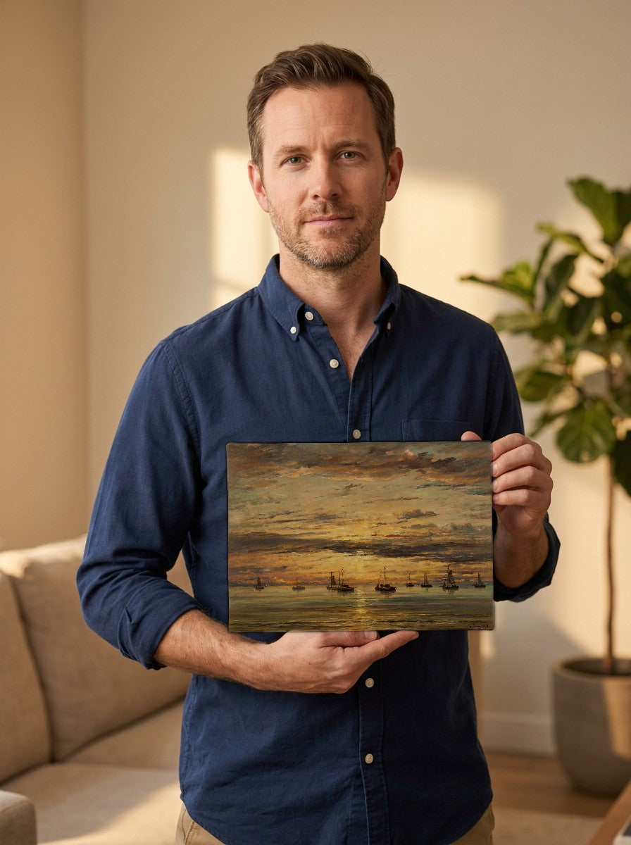 Held for scale — 10 x 8 inch canvas