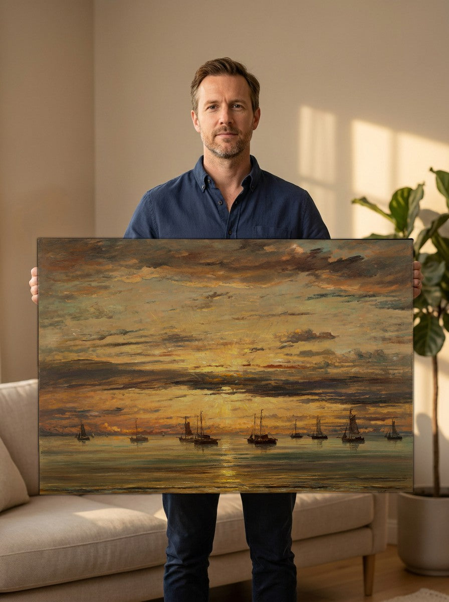 Held for scale — 36 x 24 inch canvas