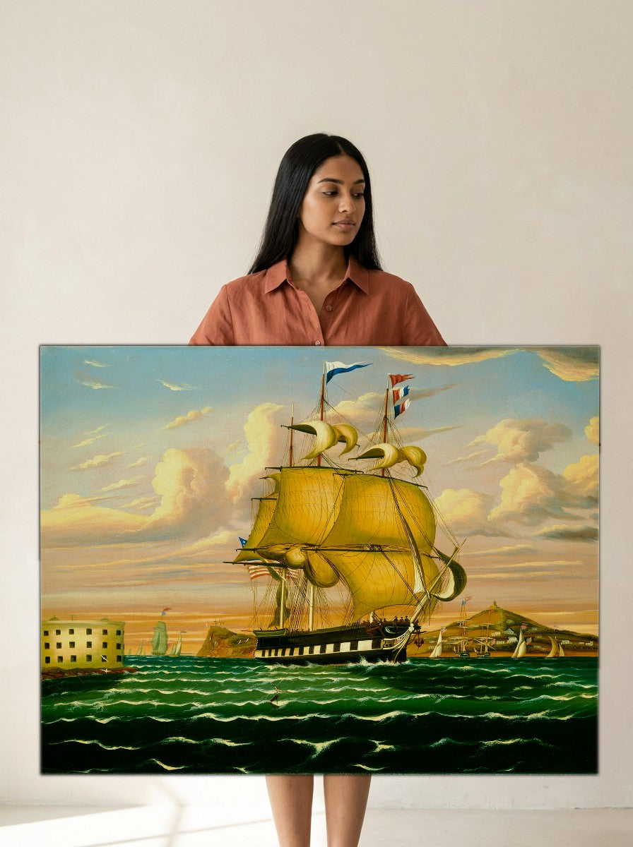 Held for scale — 36 x 24 inch canvas