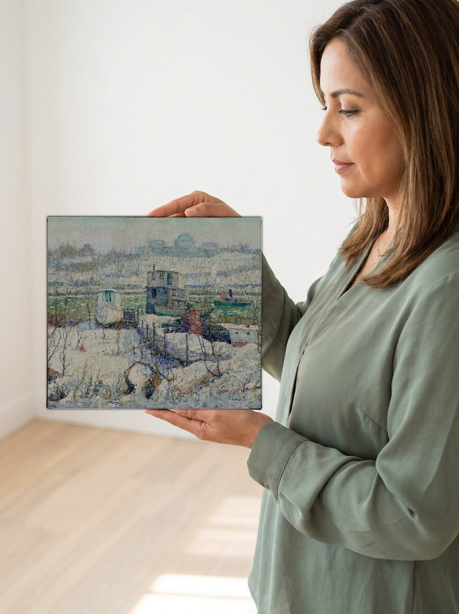 Held for scale — 10 x 8 inch canvas