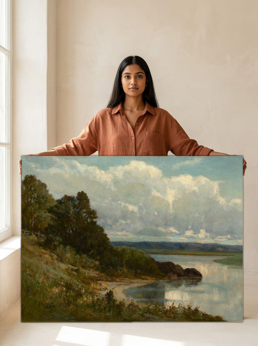 Held for scale — 36 x 24 inch canvas