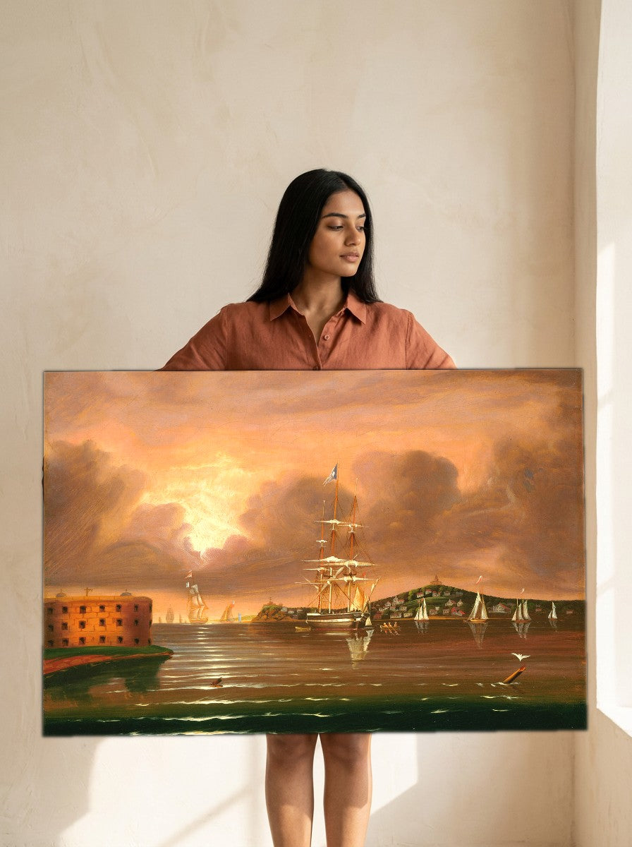 Held for scale — 36 x 24 inch canvas