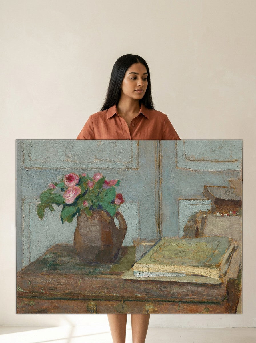 Held for scale — 36 x 24 inch canvas