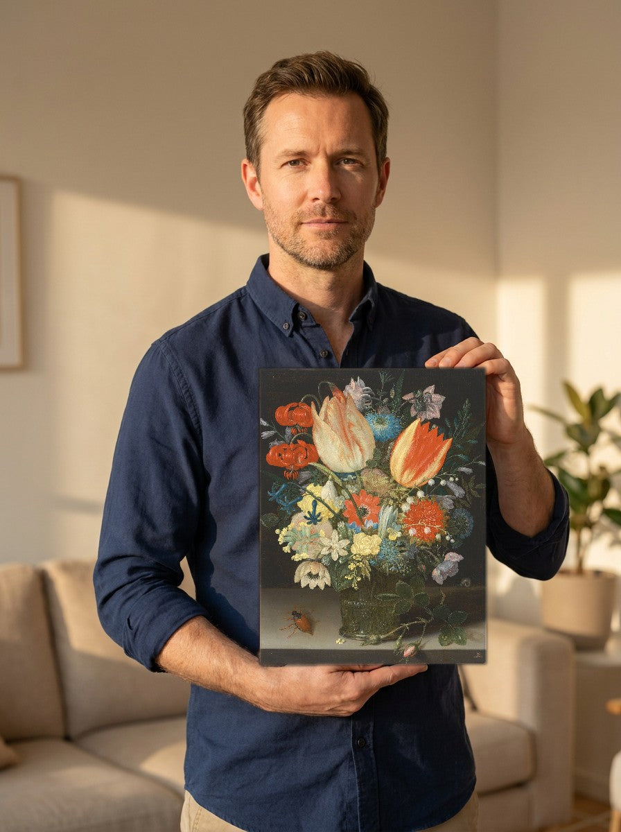 Held for scale — 8 x 10 inch canvas
