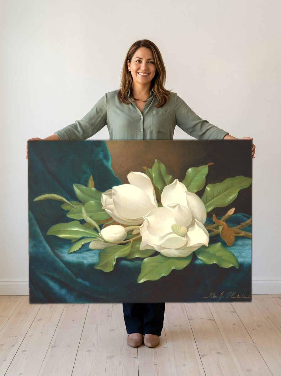Held for scale — 36 x 24 inch canvas