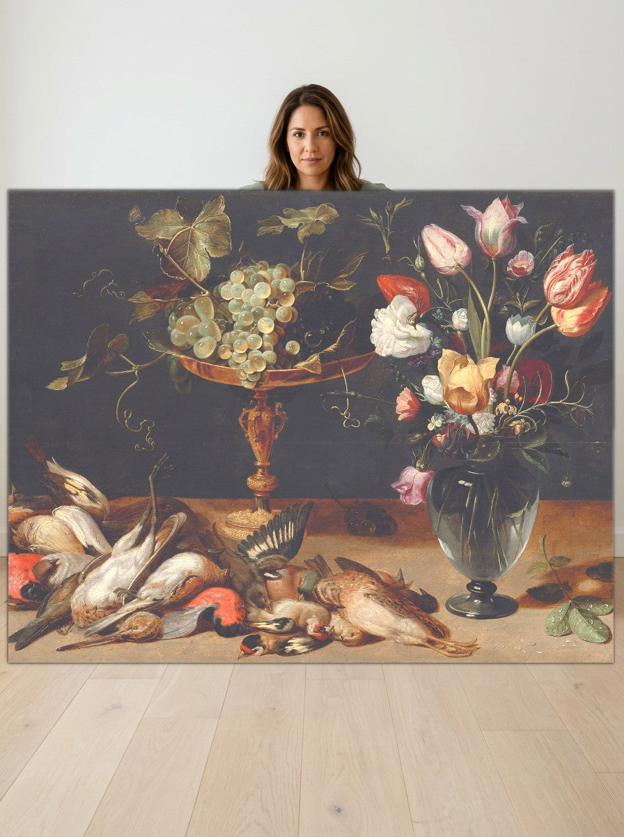 Held for scale — 36 x 24 inch canvas