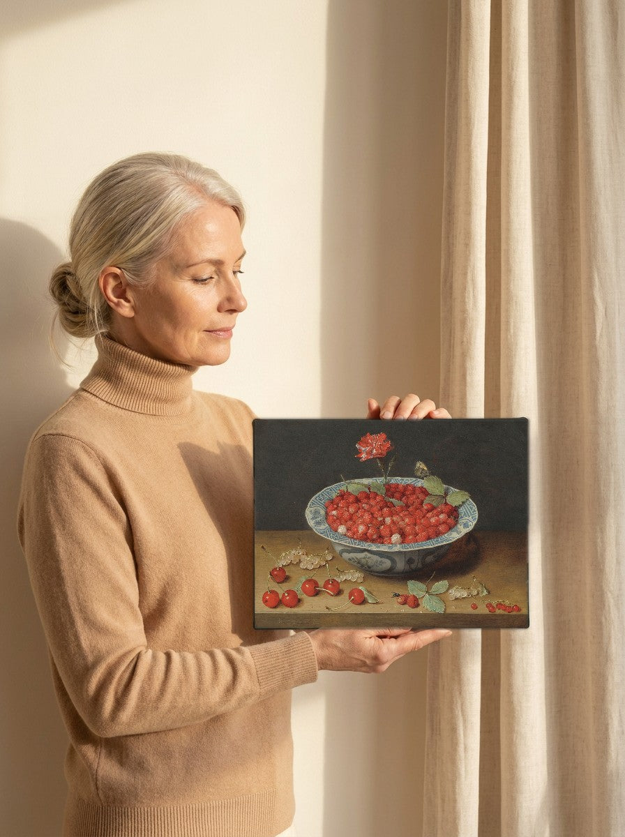 Held for scale — 10 x 8 inch canvas