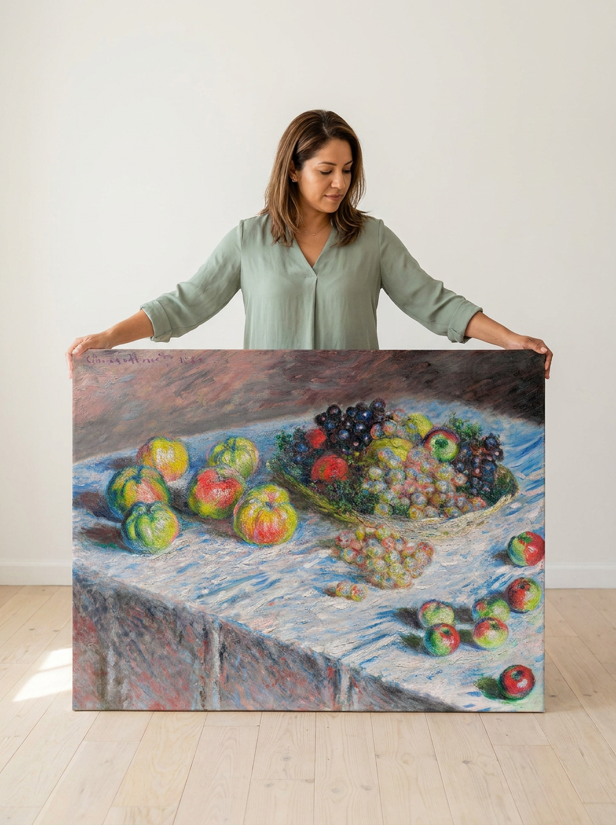 Held for scale — 36 x 24 inch canvas