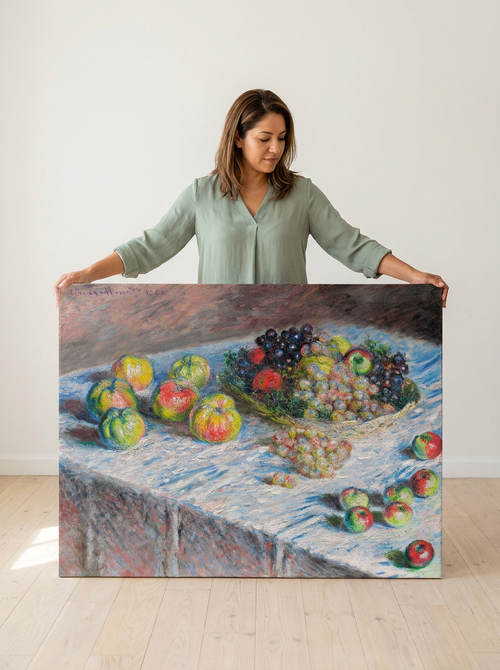Held for scale — 36 x 24 inch canvas