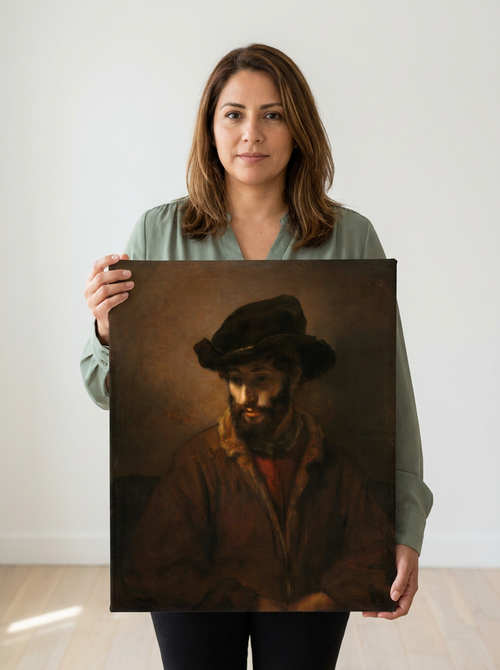 Held for scale — 16 x 20 inch canvas