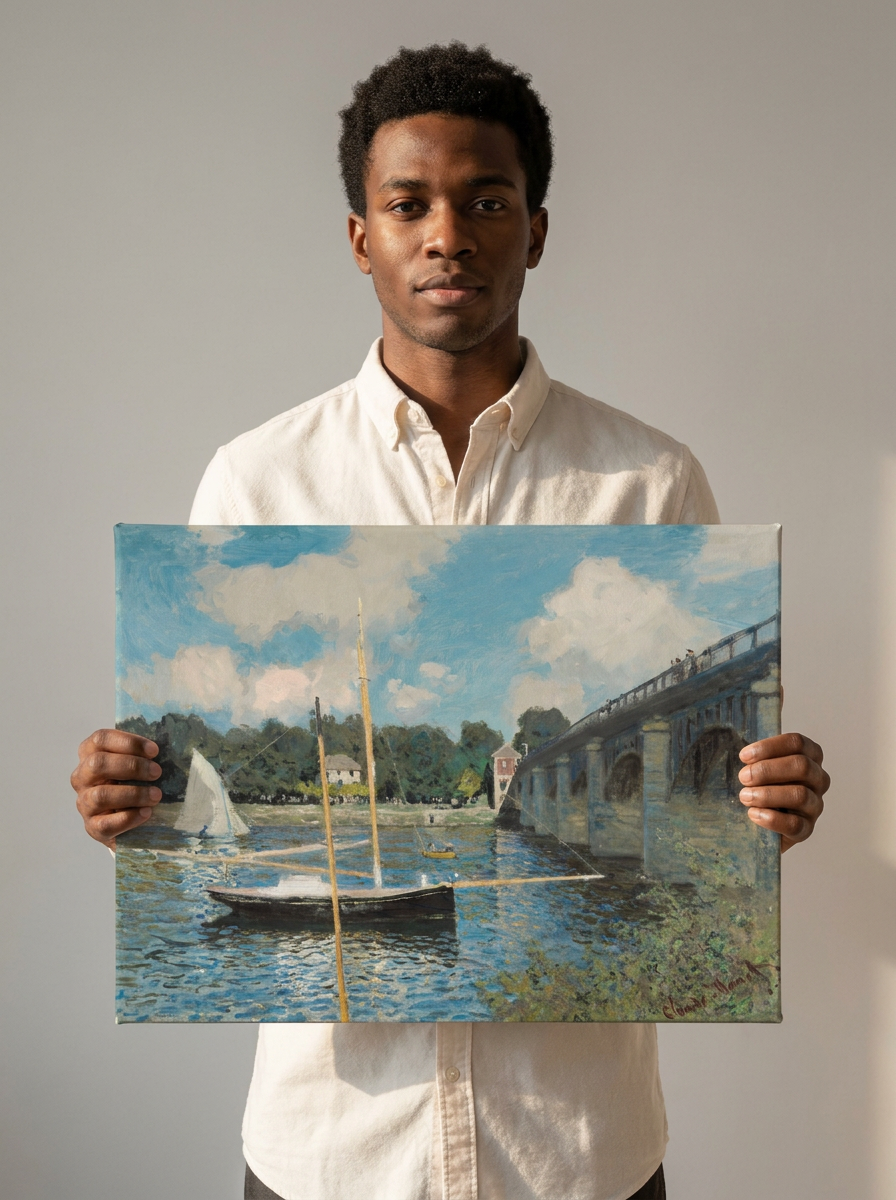 Held for scale — 24 x 18 inch canvas
