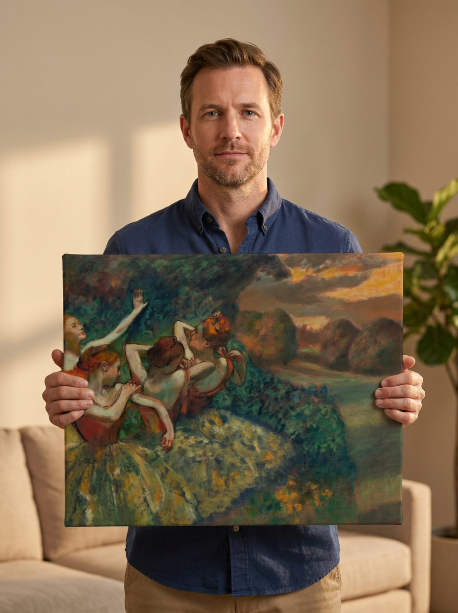 Held for scale — 24 x 18 inch canvas