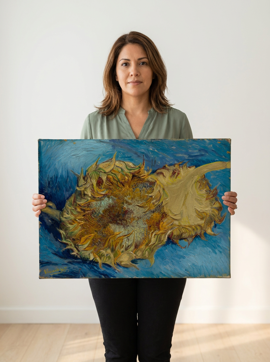Held for scale — 24 x 18 inch canvas