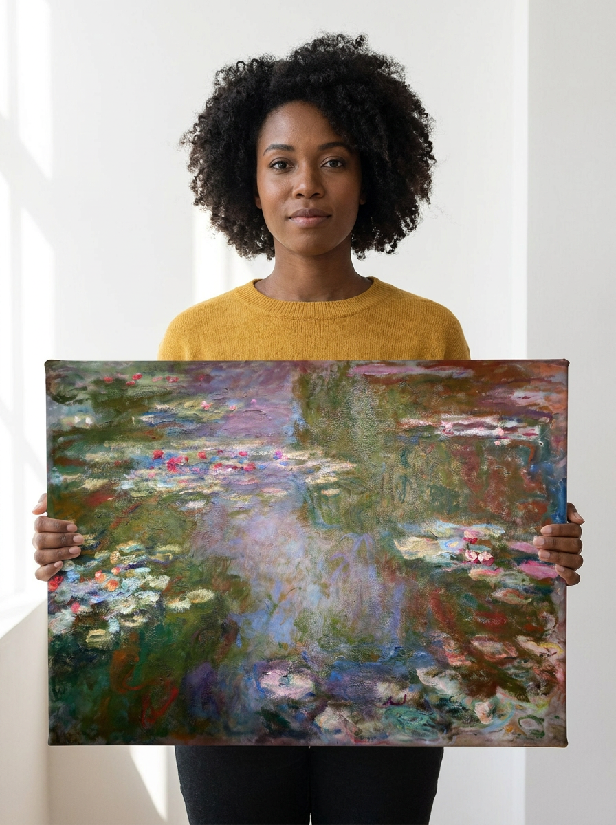 Held for scale — 24 x 18 inch canvas