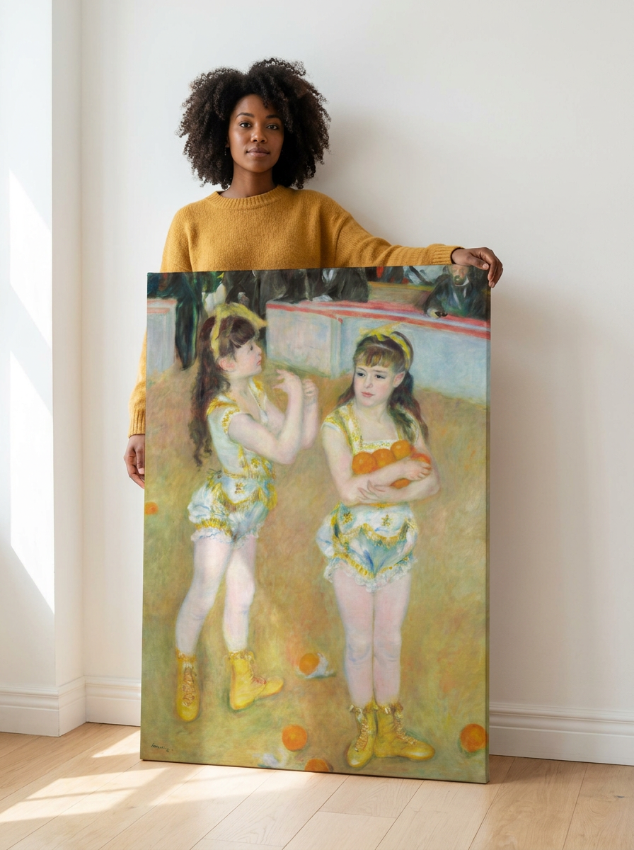 Held for scale — 32 x 48 inch canvas