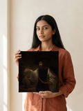 Held for scale — 12 x 12 inch canvas