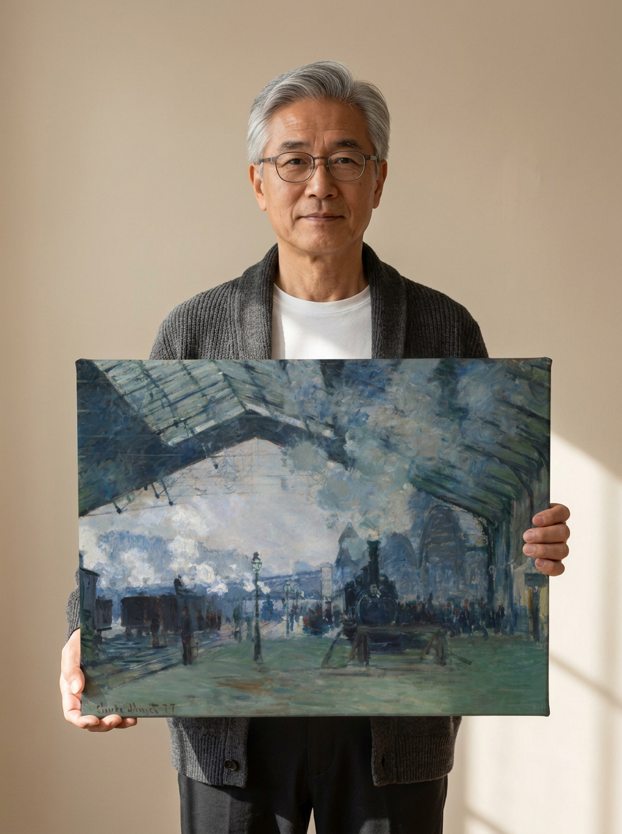 Held for scale — 24 x 18 inch canvas