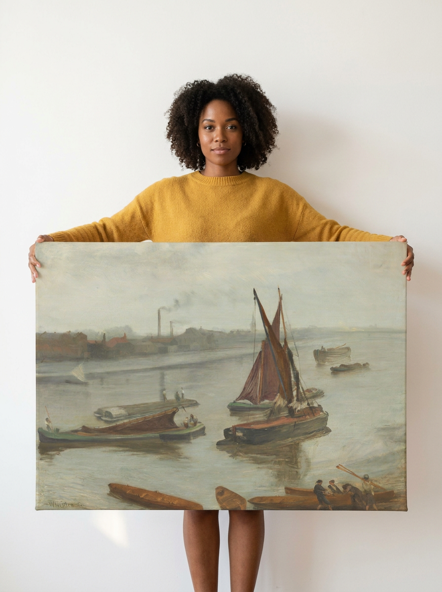 Held for scale — 36 x 24 inch canvas