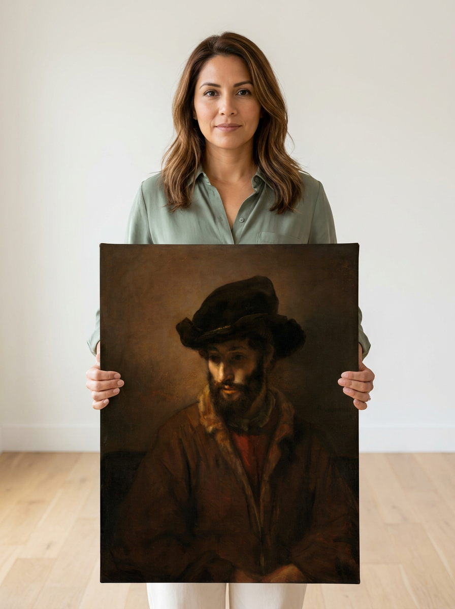 Held for scale — 18 x 24 inch canvas