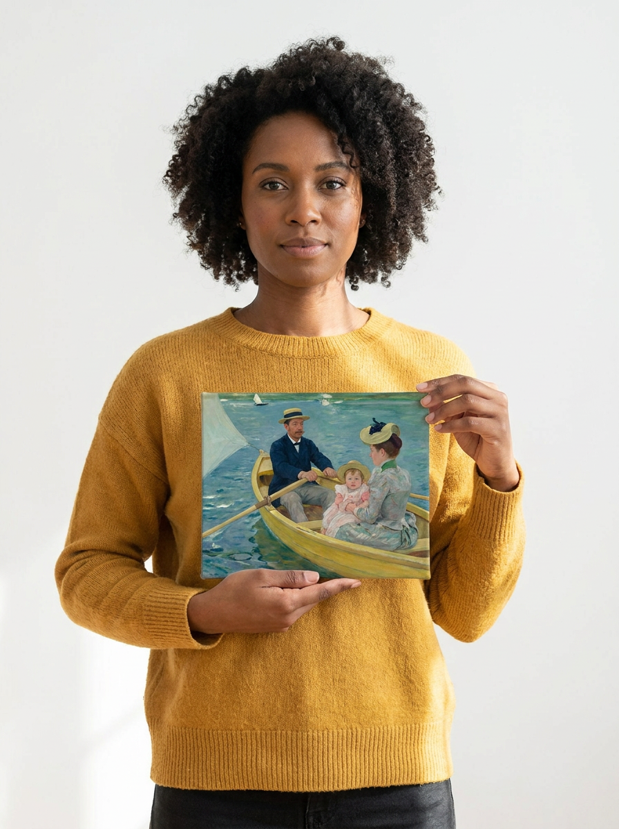Held for scale — 10 x 8 inch canvas
