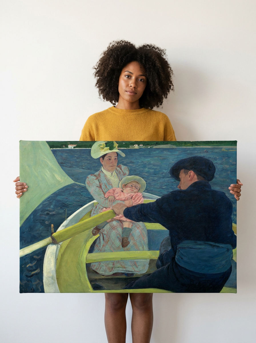 Held for scale — 36 x 24 inch canvas