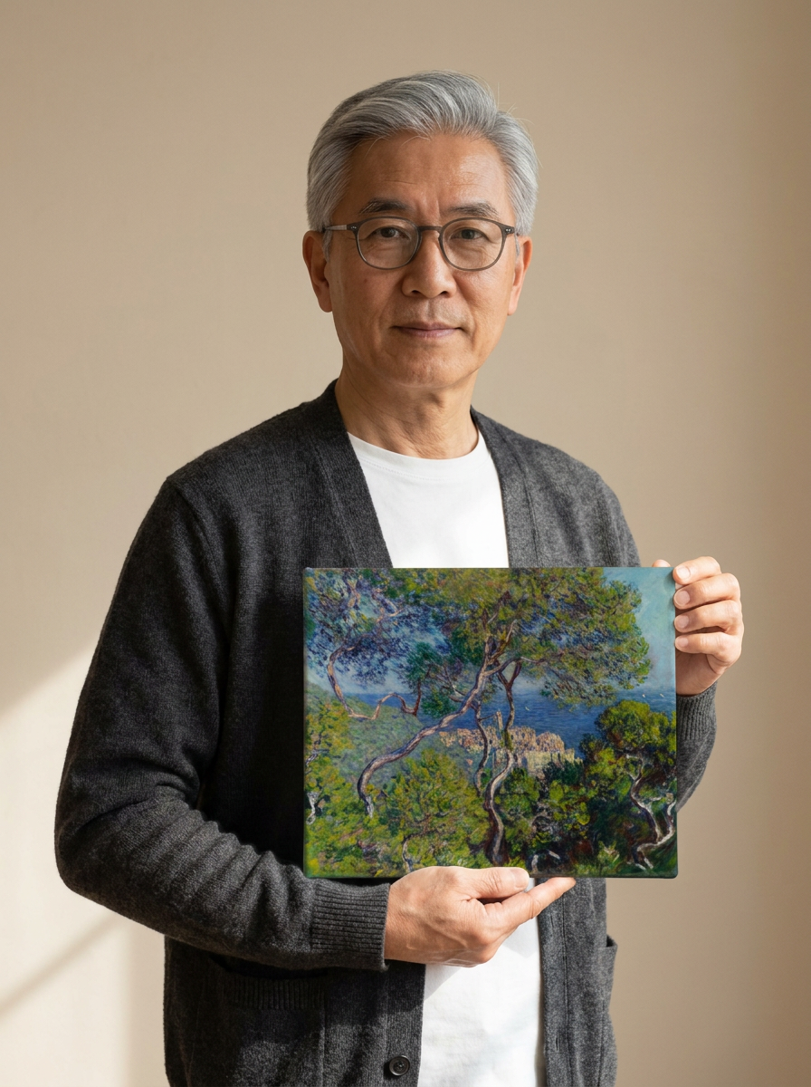 Held for scale — 10 x 8 inch canvas
