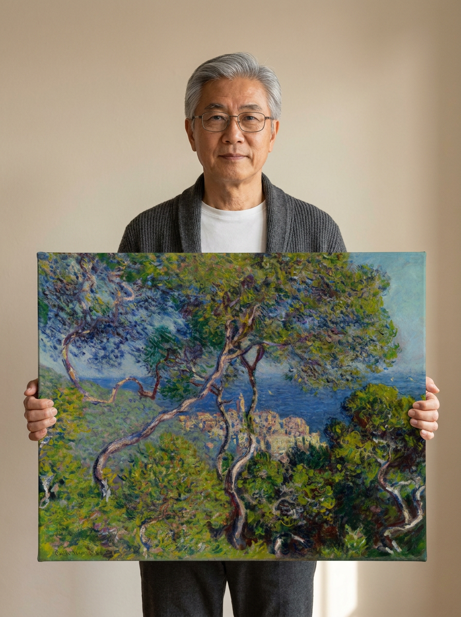 Held for scale — 24 x 18 inch canvas