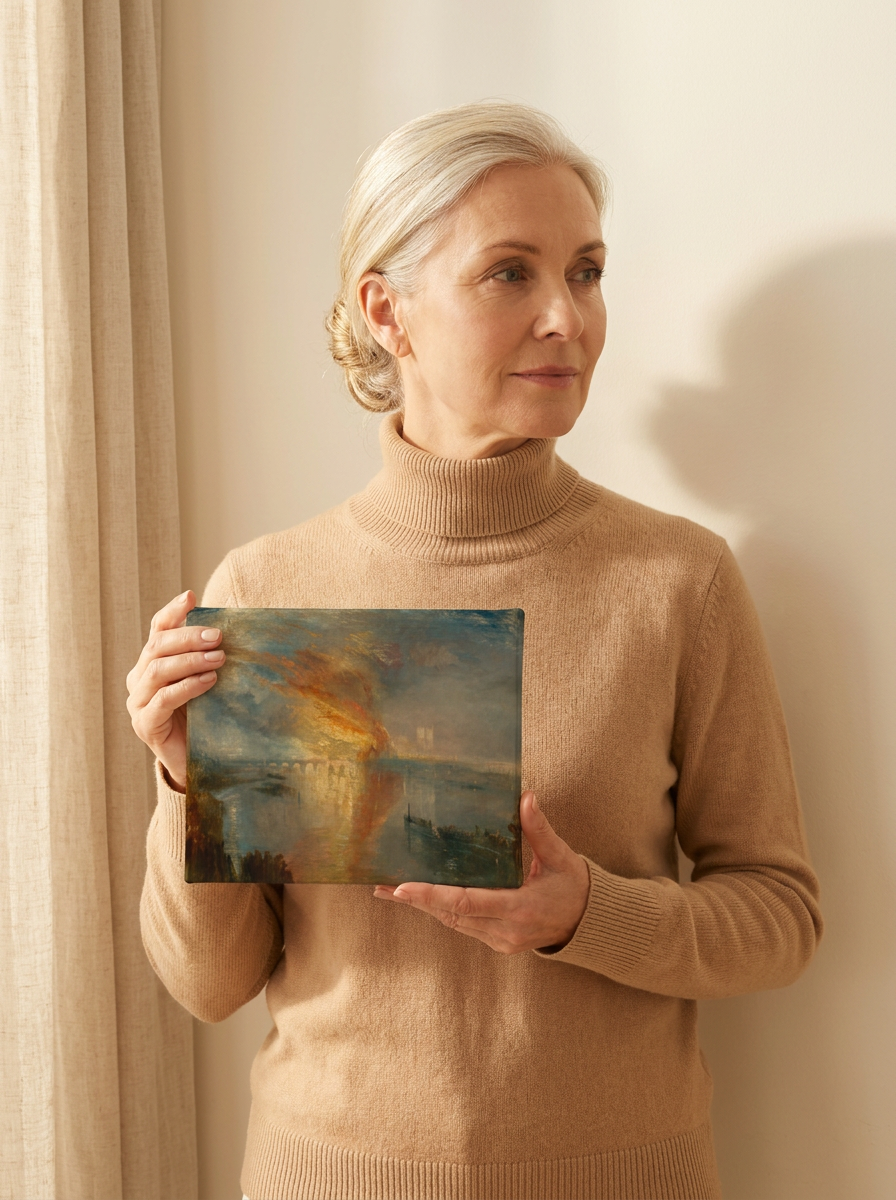 Held for scale — 10 x 8 inch canvas