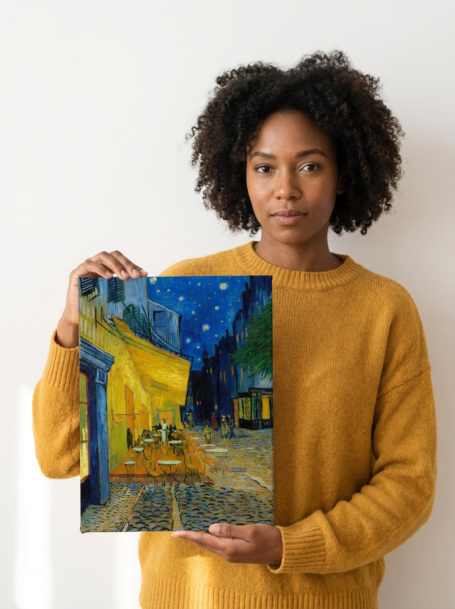 Held for scale — 8 x 10 inch canvas