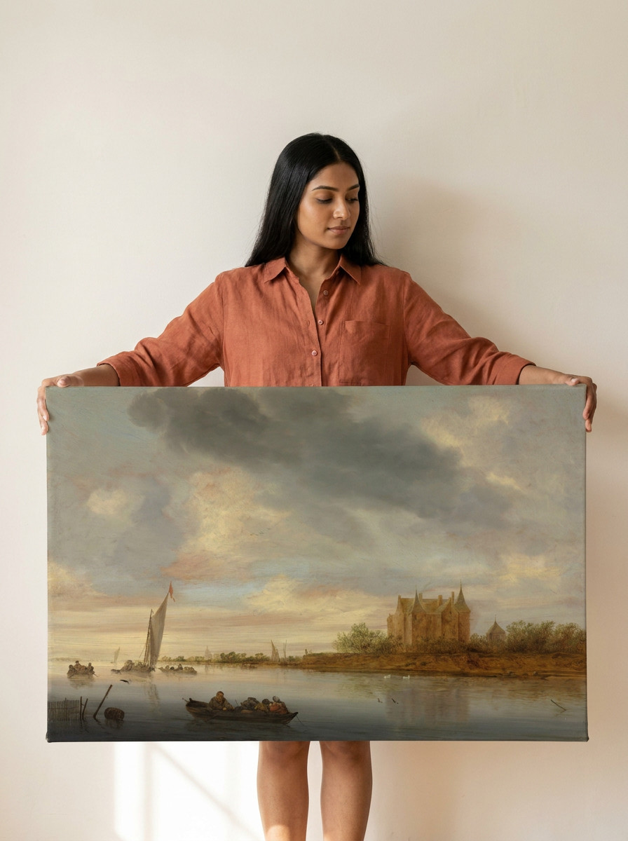 Held for scale — 36 x 24 inch canvas