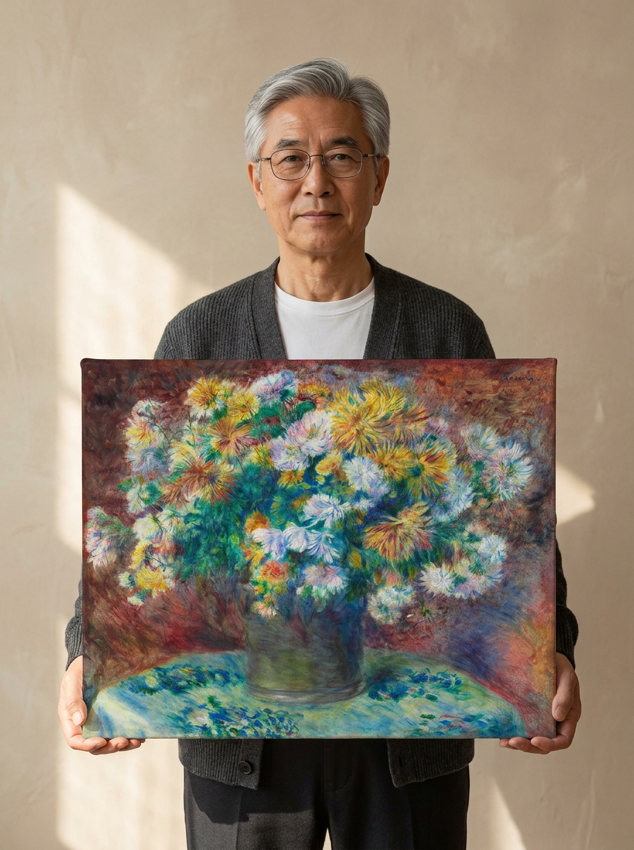 Held for scale — 24 x 18 inch canvas
