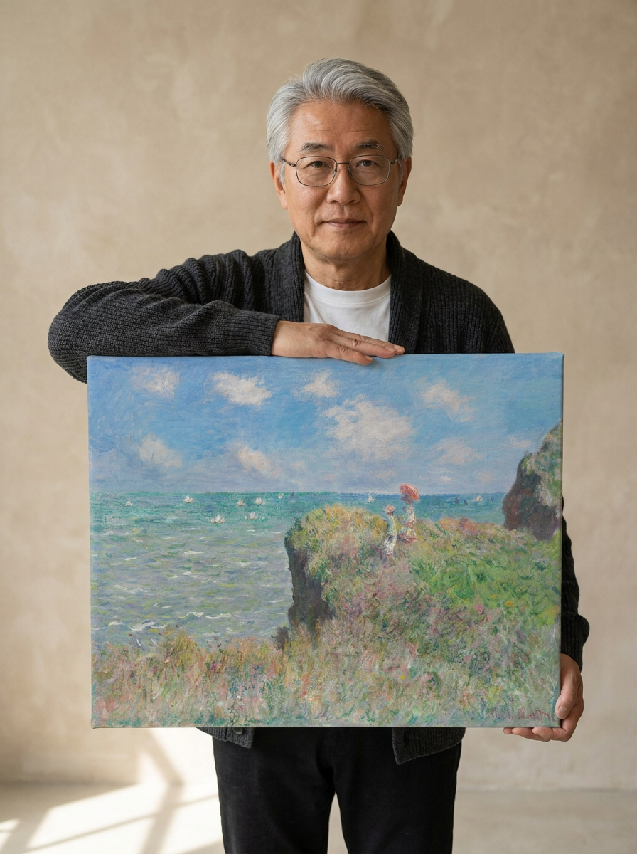 Held for scale — 24 x 18 inch canvas