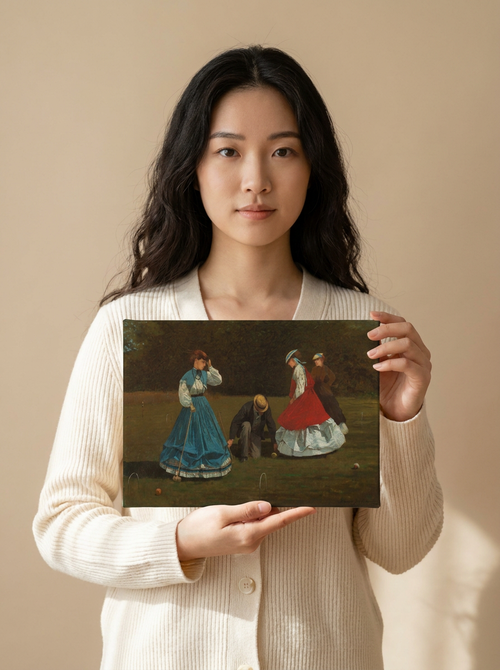 Held for scale — 10 x 8 inch canvas
