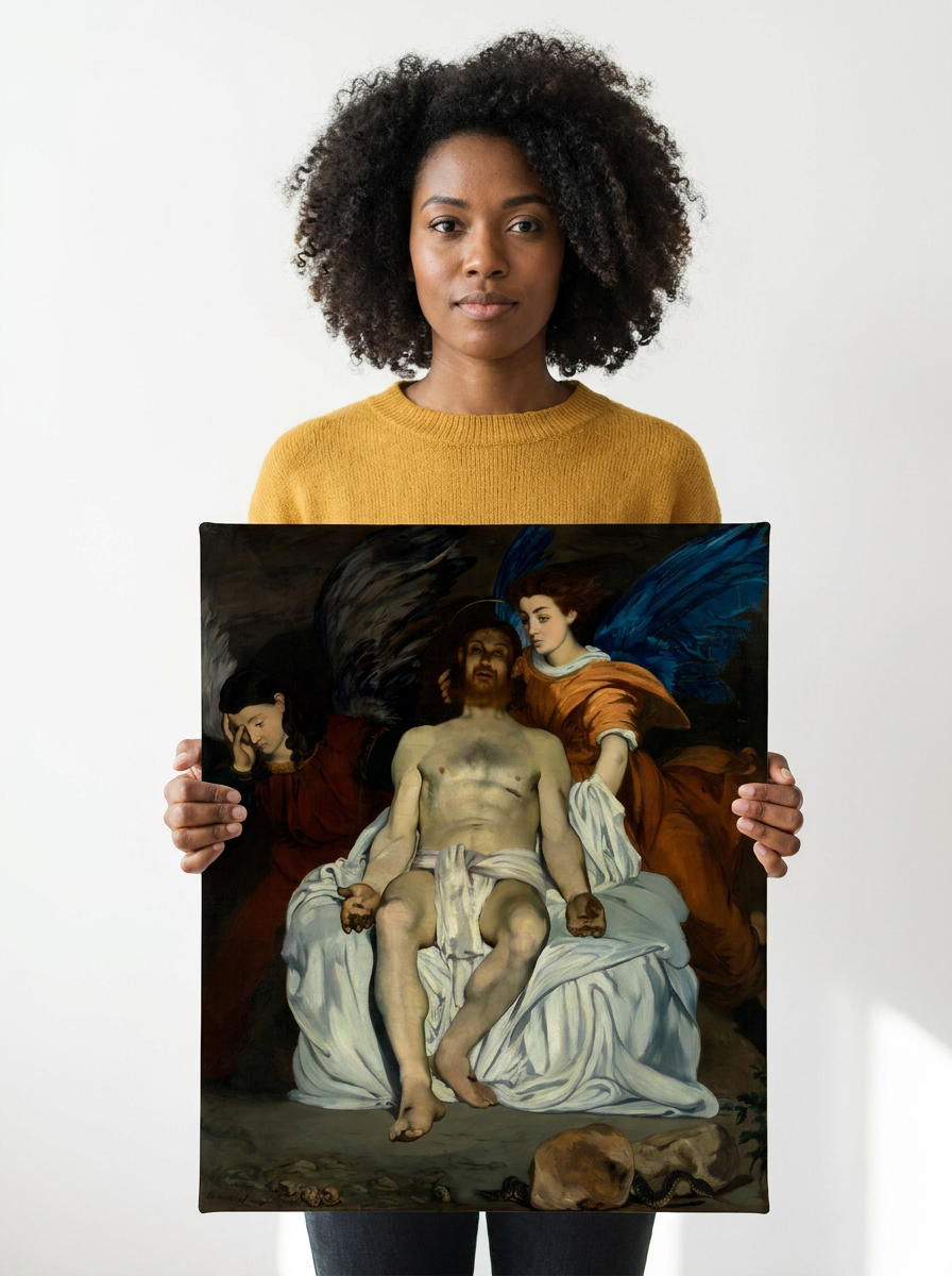 Held for scale — 16 x 20 inch canvas