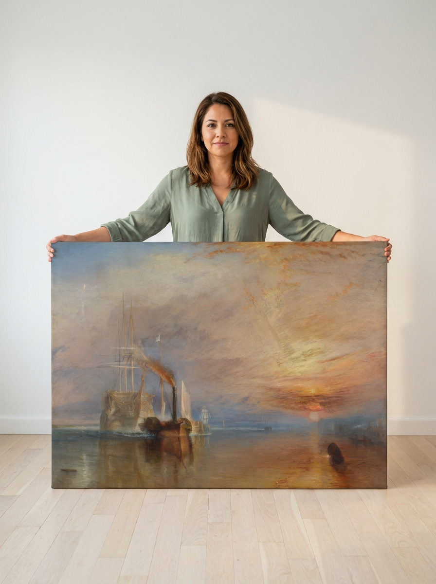 Held for scale — 36 x 24 inch canvas