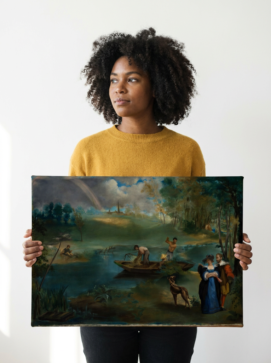 Held for scale — 24 x 18 inch canvas