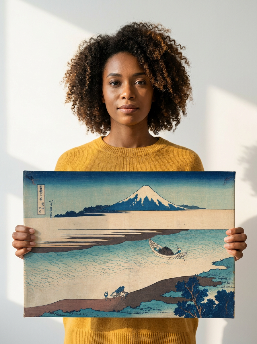 Held for scale — 18 x 12 inch canvas