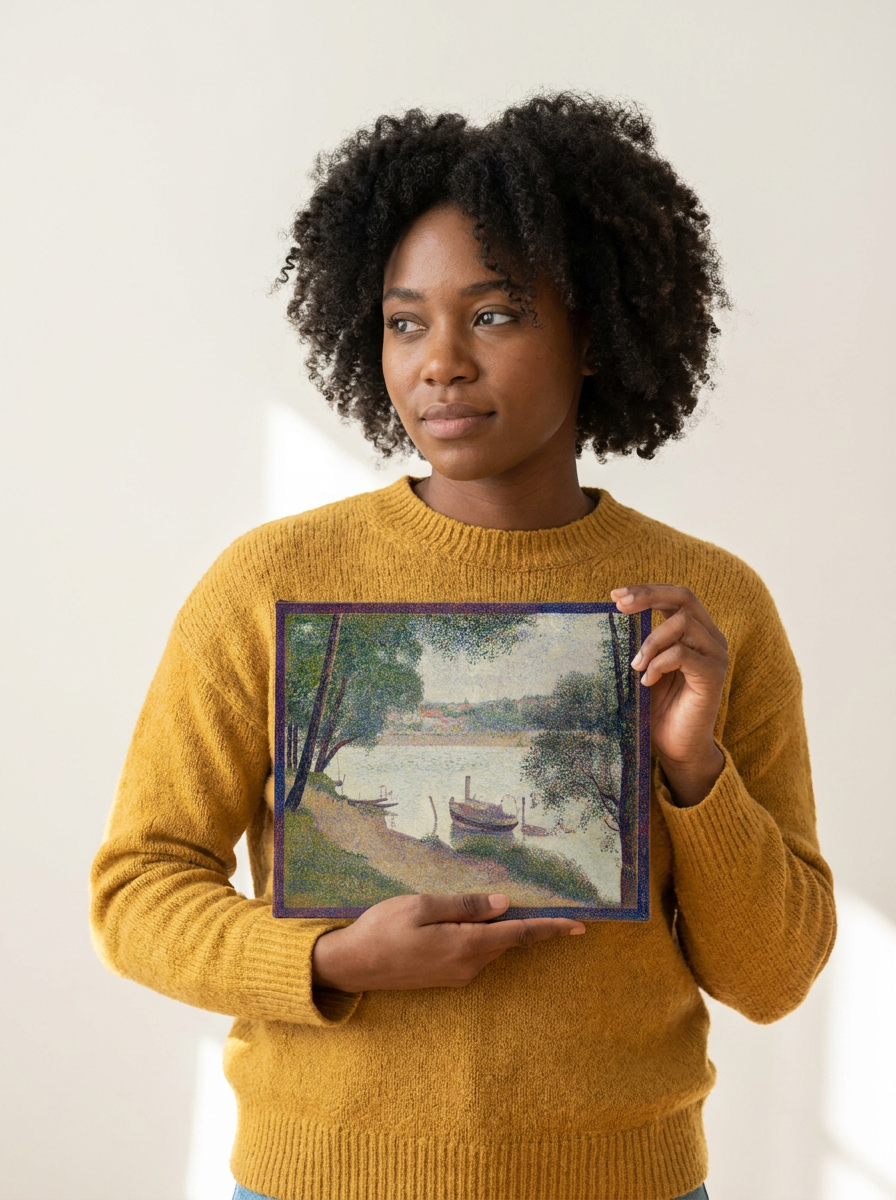 Held for scale — 10 x 8 inch canvas