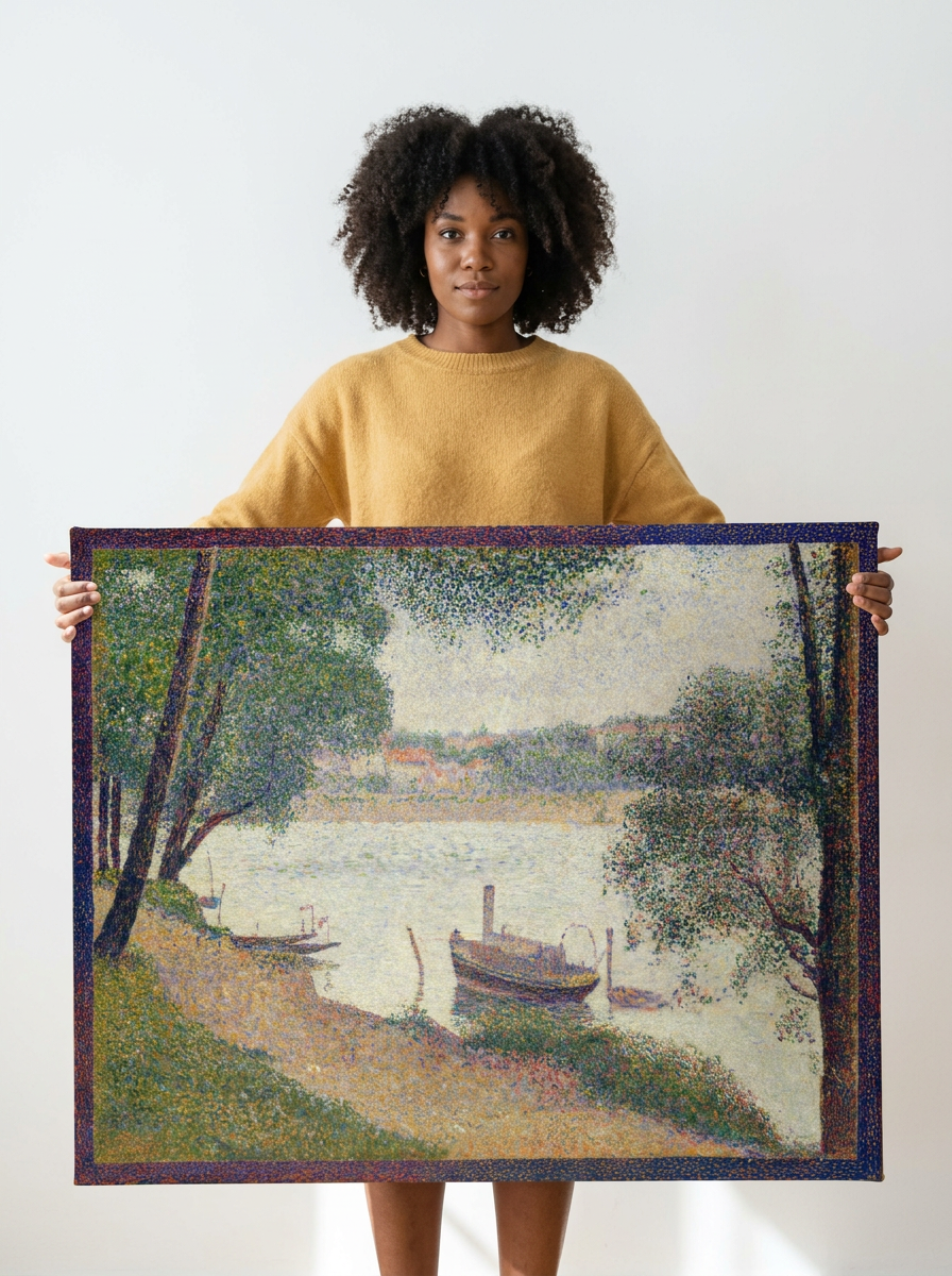 Held for scale — 36 x 24 inch canvas