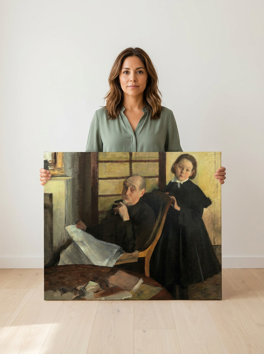 Held for scale — 24 x 18 inch canvas