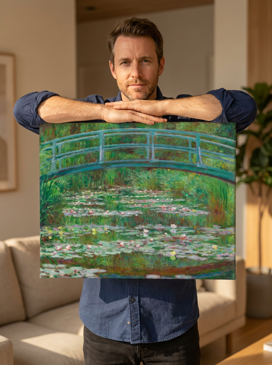 Held for scale — 24 x 18 inch canvas