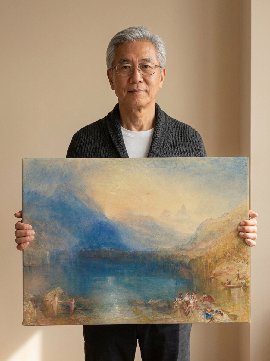 Held for scale — 24 x 18 inch canvas