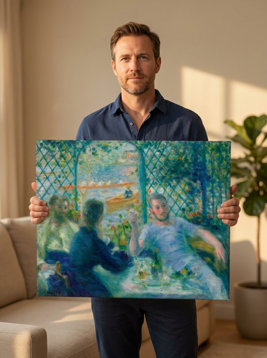 Held for scale — 24 x 18 inch canvas