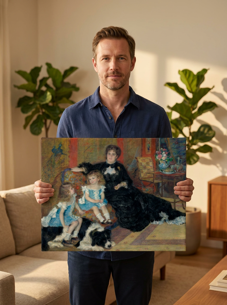 Held for scale — 18 x 12 inch canvas